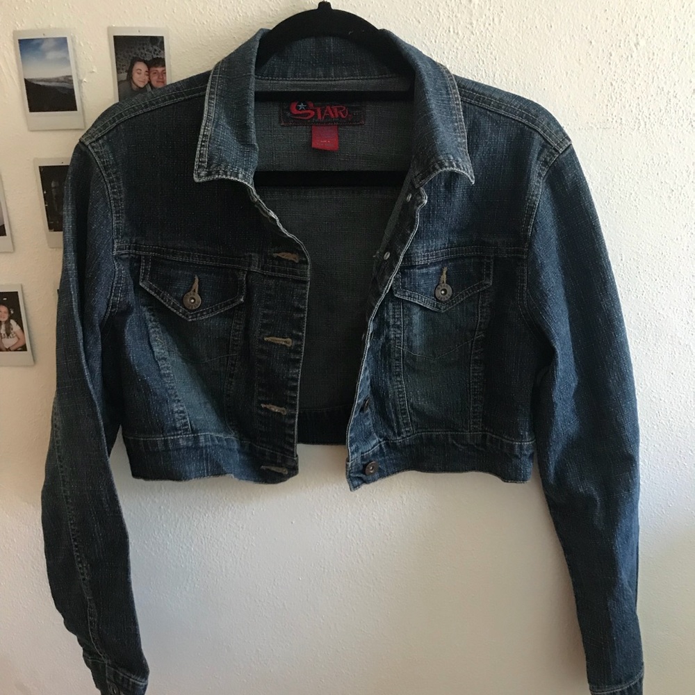 Cropped jean jacket